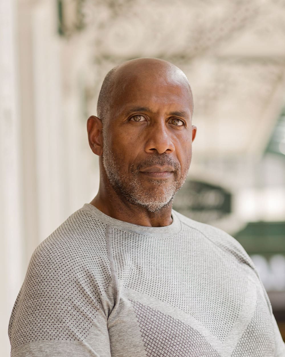 a man looking at the camera